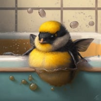 ManiKFox_a_bumblebee_rubber_ducky_floating_in_the_bath_d21454e8-7f10-4069-8379-5188464f594b
