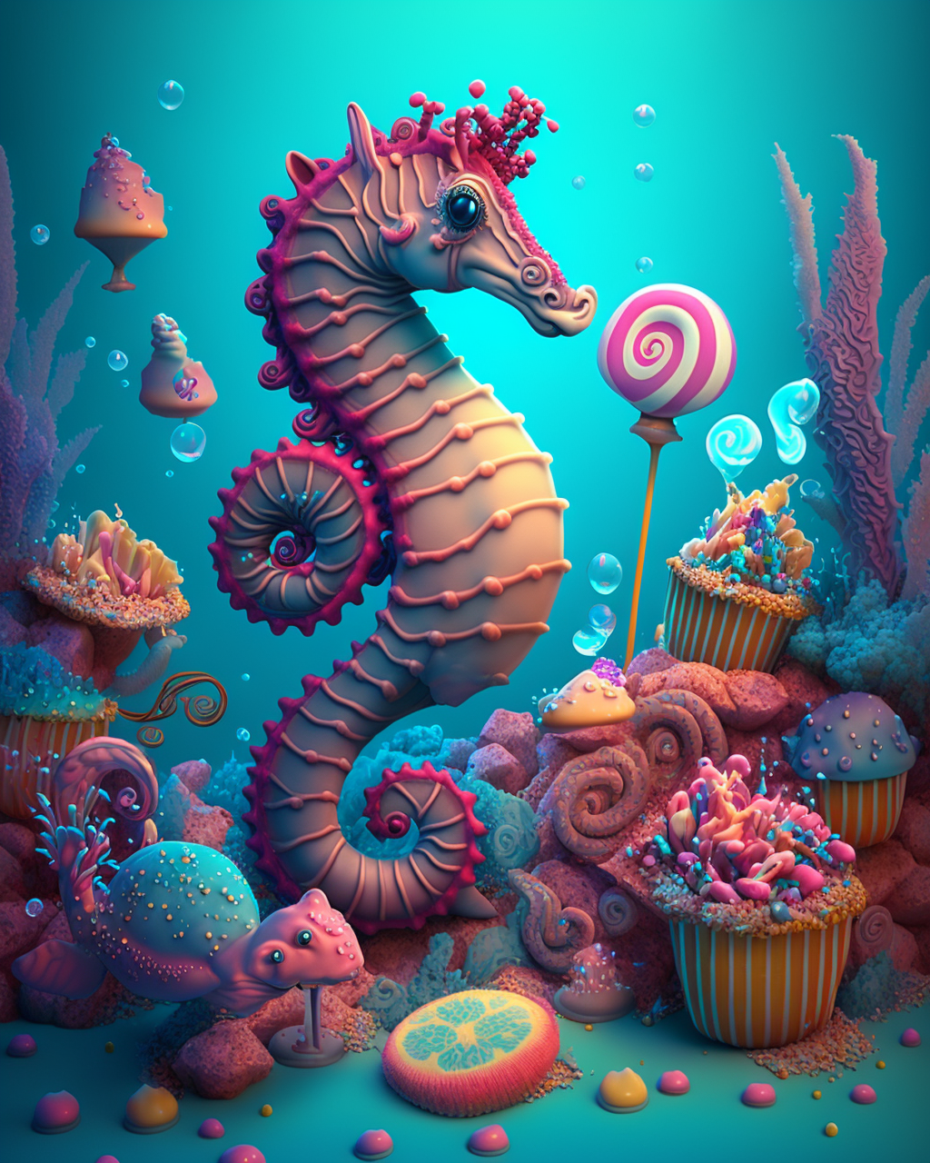 candy sea horse